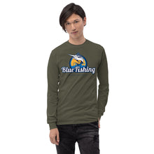 Load image into Gallery viewer, Blue Fishing Shirt Men’s Long Sleeve