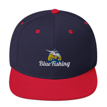 Load image into Gallery viewer, Blue Fishing Hat Cap Snapback