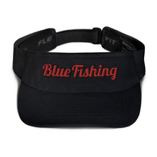 Load image into Gallery viewer, Blue Fishing Visor 3D Red Logo