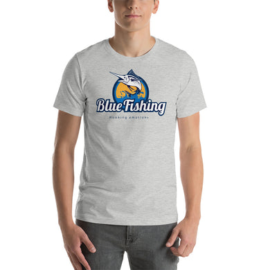Blue Fishing Short-Sleeve Unisex T-Shirt