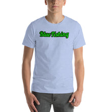 Load image into Gallery viewer, Blue Fishing T-Shirt Short-Sleeve Unisex Green Logo Man Woman