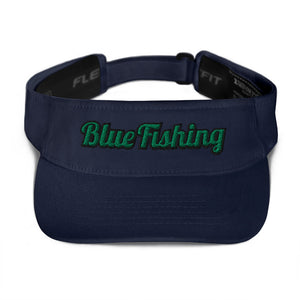 Blue Fishing Visor Green Logo