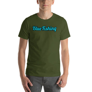 Blue Fishing T-Shirt Short-Sleeve Unisex Man Woman