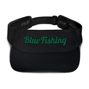 Blue Fishing Visor 3D Green Logo