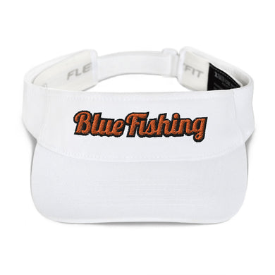 Blue Fishing Visor Orange Logo