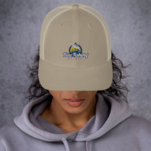 Load image into Gallery viewer, Blue Fishing Hat Trucker Cap
