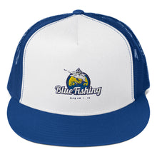 Load image into Gallery viewer, Blue Fishing Hat Trucker Cap