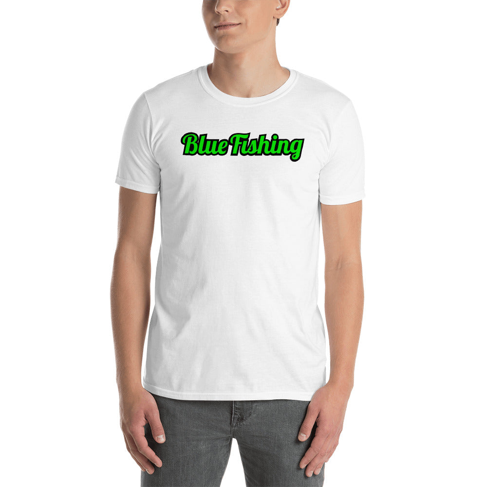 Blue Fishing T-Shirt Short-Sleeve Unisex Green Logo Man Woman