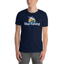 Load image into Gallery viewer, Blue Fishing T-Shirt Short-Sleeve Unisex Classic Logo Man Woman
