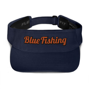 Blue Fishing Visor Orange Logo