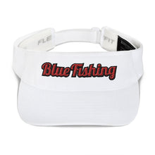 Load image into Gallery viewer, Blue Fishing Visor Red Logo