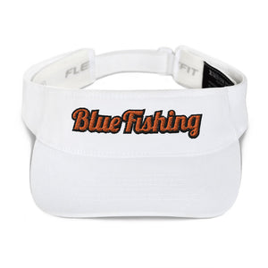 Blue Fishing Visor 3D Orange Logo