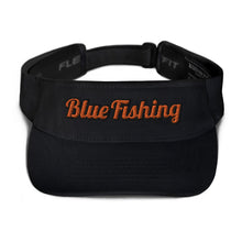 Load image into Gallery viewer, Blue Fishing Visor 3D Orange Logo