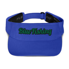 Load image into Gallery viewer, Blue Fishing Visor 3D Green Logo