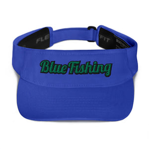 Blue Fishing Visor 3D Green Logo