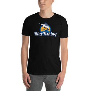 Blue Fishing T-Shirt Short-Sleeve Unisex Classic Logo Man Woman