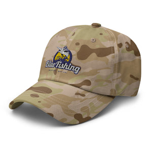 Blue Fishing Hat Cap Multicam Dad Military