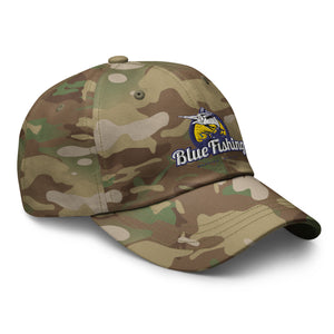 Blue Fishing Hat Cap Multicam Dad Military