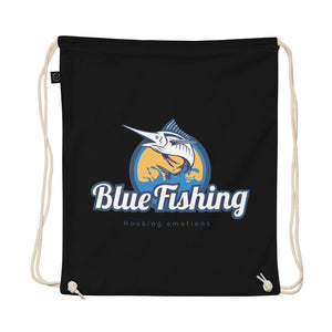 Blue Fishing Bag Organic Cotton Drawstring