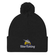 Load image into Gallery viewer, Blue Fishing Hat Cap Pom-Pom Beanie