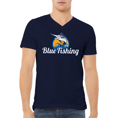 Blue Fishing Premium Unisex V-Neck T-shirt