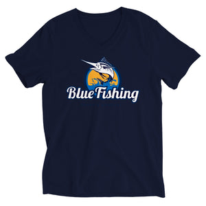 Blue Fishing Premium Unisex V-Neck T-shirt