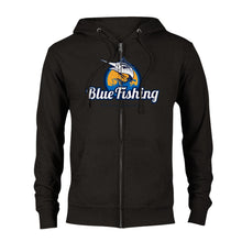 Load image into Gallery viewer, Blue Fishing Sweater Unisex zip hoodie