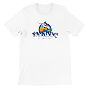 Blue Fishing Polycotton Unisex Crewneck T-shirt