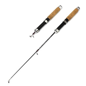 Winter Shrimp Ice Fishing Rod Pole Portable Winter Fishing Rods Spinning Casting 3 Sections Fish Pole 60cm