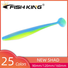 Load image into Gallery viewer, FISH KING Fishing Lure Soft Lure Shad Silicone Bait 90mm 120mm 160mm T-tail Wobblers Swimbait Odor Attractant Artificial Bait