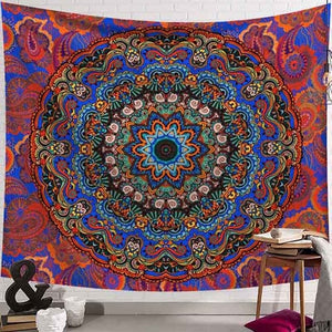 229x150cm Large Mandala Indian Tapestry Wall Hanging Bohemian Beach Towel Polyester Thin Blanket Yoga Mat Rug Shawl Throw Sheet