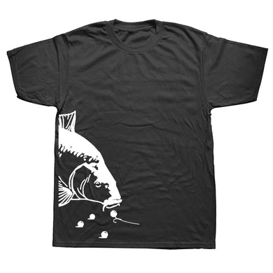 Novelty Carp Fishing Fisherman T-Shirt Mens Short Sleeves Oversized Streetwear Hip Hop  Printed T Shirts Top Tees