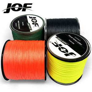 JOF 500M 300M 100M Multicolour PE Braided Wire 8/4 Strands Multifilament Japanese Fishing Line