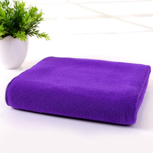 Big Soft Microfiber Bath Beach Towels Quick-Dry Microfiber Sports Swim Travel Camping Solid Compressed Roll Towels