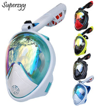 Load image into Gallery viewer, Full Face Diving Mask Anti-fog Snorkeling Mask Underwater Scuba Spearfishing Mask Children/Adult Glasses Training Dive Equipment