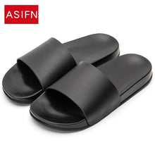 Load image into Gallery viewer, ASIFN Men Slippers Casual Black And White Shoes Non-slip Slides Bathroom Summer Sandals Soft Sole Flip Flops Man