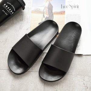 ASIFN Men Slippers Casual Black And White Shoes Non-slip Slides Bathroom Summer Sandals Soft Sole Flip Flops Man