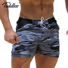 Load image into Gallery viewer, Taddlee Brand Sexy Men&#39;s Swimwear Swimsuits Man Plus Big Size XXL Spandex Beach Long Board Shorts Boxer High Rise Cut Trunks Men