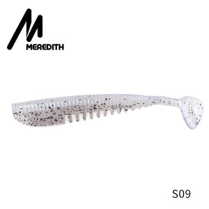 MEREDITH Awaruna Fishing Lures 8cm 9.5cm 13cm Artificial Baits Wobblers Soft Lures Shad Carp Silicone Fishing Soft Baits Tackle
