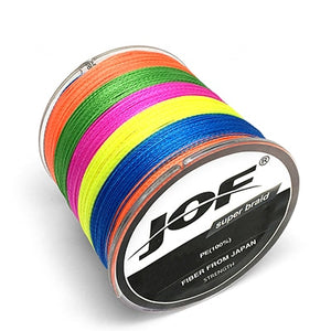 JOF 300M Multicolour PE Braided Wire 4 Strands Multifilament Japanese Fishing Line