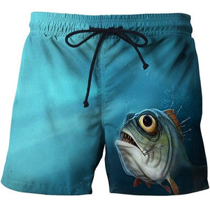 Fish 3 d printing Mens Swim Shorts Surf Wear Board Shorts Summer Swimsuit Boardshorts Trunks Short size s-6xl
