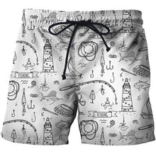 Load image into Gallery viewer, Fish 3 d printing Mens Swim Shorts Surf Wear Board Shorts Summer Swimsuit Boardshorts Trunks Short size s-6xl