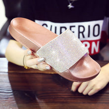 Load image into Gallery viewer, Rhinestone Women Slippers Flip Flops Summer Slides Women Shoes Crystal Diamond Bling Beach Slides Sandals Casual Shoes Slip On