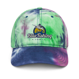 Blue Fishing Hat Cap Tie Dye