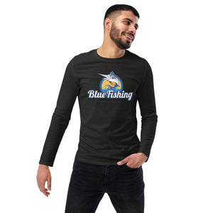 Blue Fishing Shirt Unisex Fashion Long Sleeve Classic
