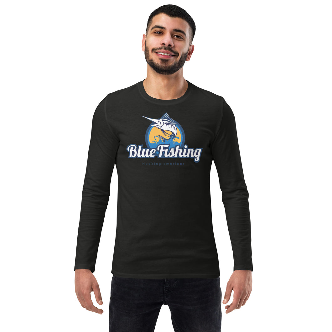Blue Fishing Shirt Unisex Fashion Long Sleeve