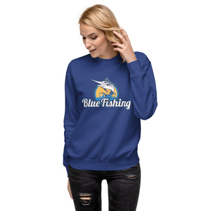 Blue Fishing Sweater Unisex Premium Sweatshirt