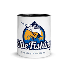 Load image into Gallery viewer, Blue Fishing Mug with Color Inside