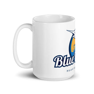 Blue Fishing White Glossy Mug
